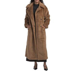 Avec Les Filles Brown Faux Fur Coat